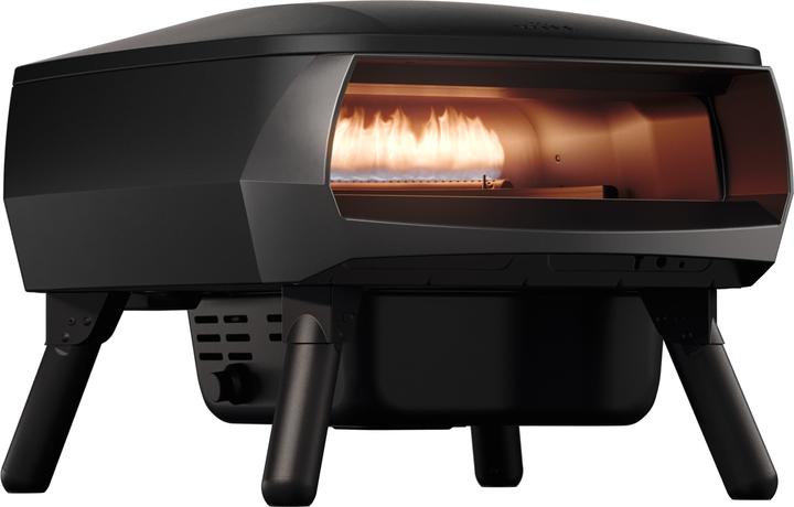 Etna Rotante Piccolo schwarz / Pizzaofen / Drehstein / 500°C / Gas / Pizza bis 33 cm (Pizzaofen Gas)