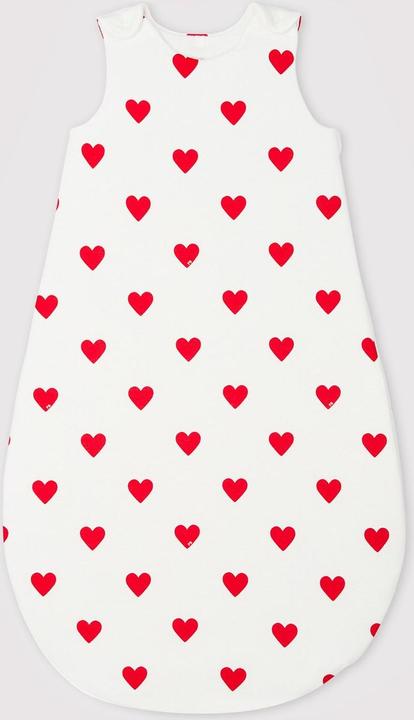 Immagine prodotto Petit Bateau Sacco nanna per neonati in cotone con stampa a cuore Tog 2 Girls - Rosso - Taglia 80 (Estate)
