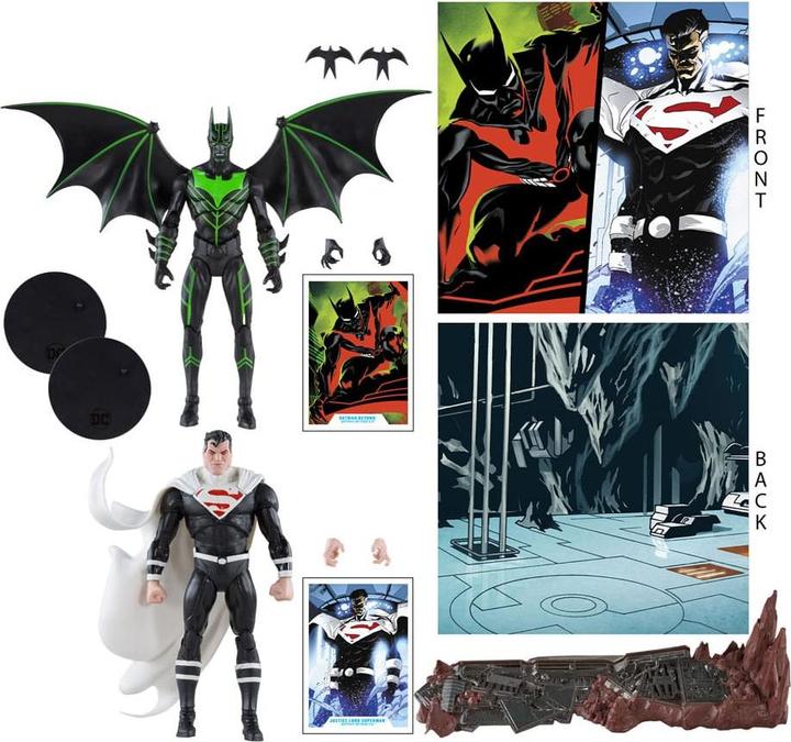 Actual product image McFarlane DC Collector action figure 2-pack Batman Beyond Vs Justice Lord Superman 18 cm
