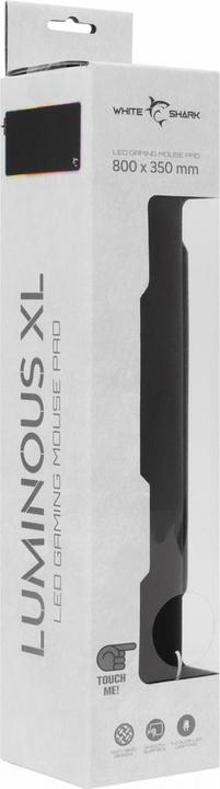 Produktbild White Shark Mouse pad for games with RGB backlight Luminous XL, 800x350x3mm (XL)