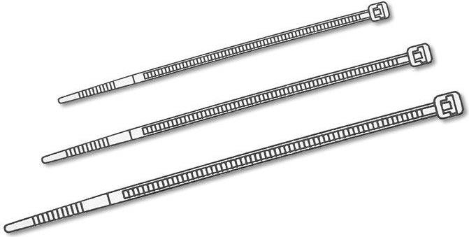Image du produit Monacor ZU Attaches de câble 20cm 100p., transparent (Serre-câbles en plastique, 200 mm, 100 pcs)