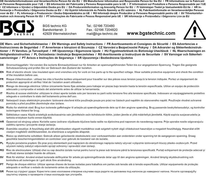 Actual product image BGS VDE Single Open End Spanner 30 mm (30 mm)