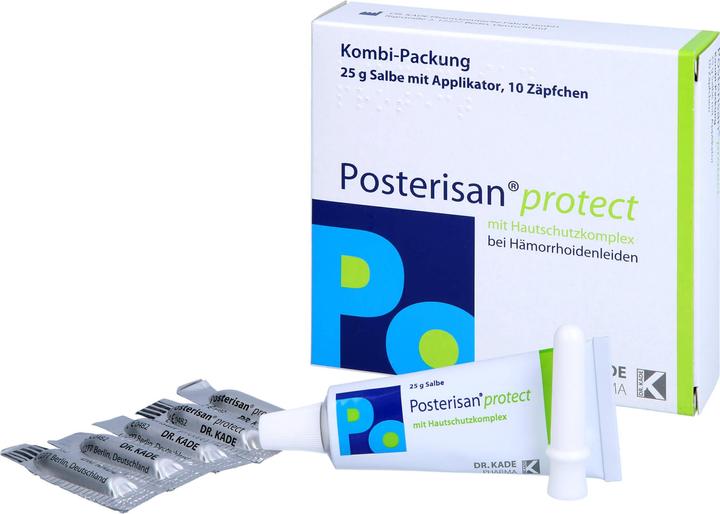 Produktbild Posterisan protect Kombi-Packung Salbe und Zäpfchen bei Hämorrhoidenleiden, 1 St. Kombipackung (Intimwaschlotion)