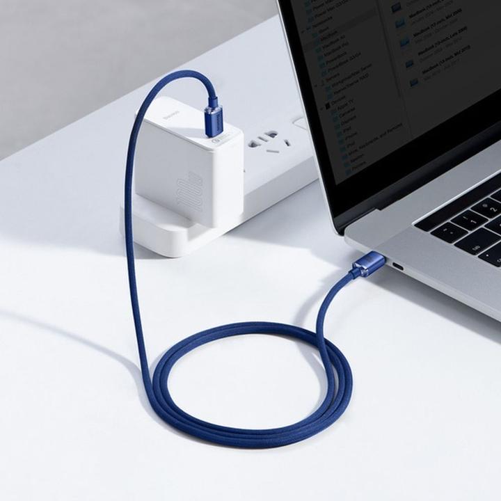 Image du produit Baseus Crystal Shine Series Fast Charging Data Cable Type-C to Type-C 100W 1.2m Blue (1.20 m, 100 W)