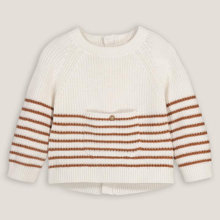 Immagine prodotto La Redoute Collections Maglia a maglia grossa con scollo rotondo e chiusura con bottoni sul retro. (74)