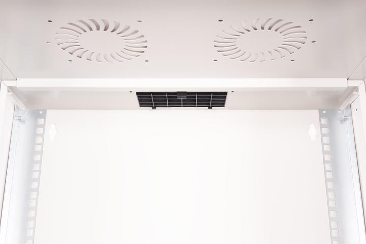 Produktbild Digitus 19" 12HE Wandgehäuse, SOHO PRO perforierte Tür, 595 x 540 x 400 mm, grau (10.86 HE, 19 Zoll Rack)