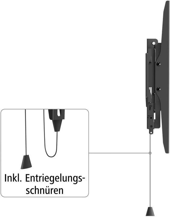 Image du produit Hama Support TV mural, fixe, antivol, 203 cm (80") jusqu'à 50 kg (Mur, 50 kg, 37" - 90")