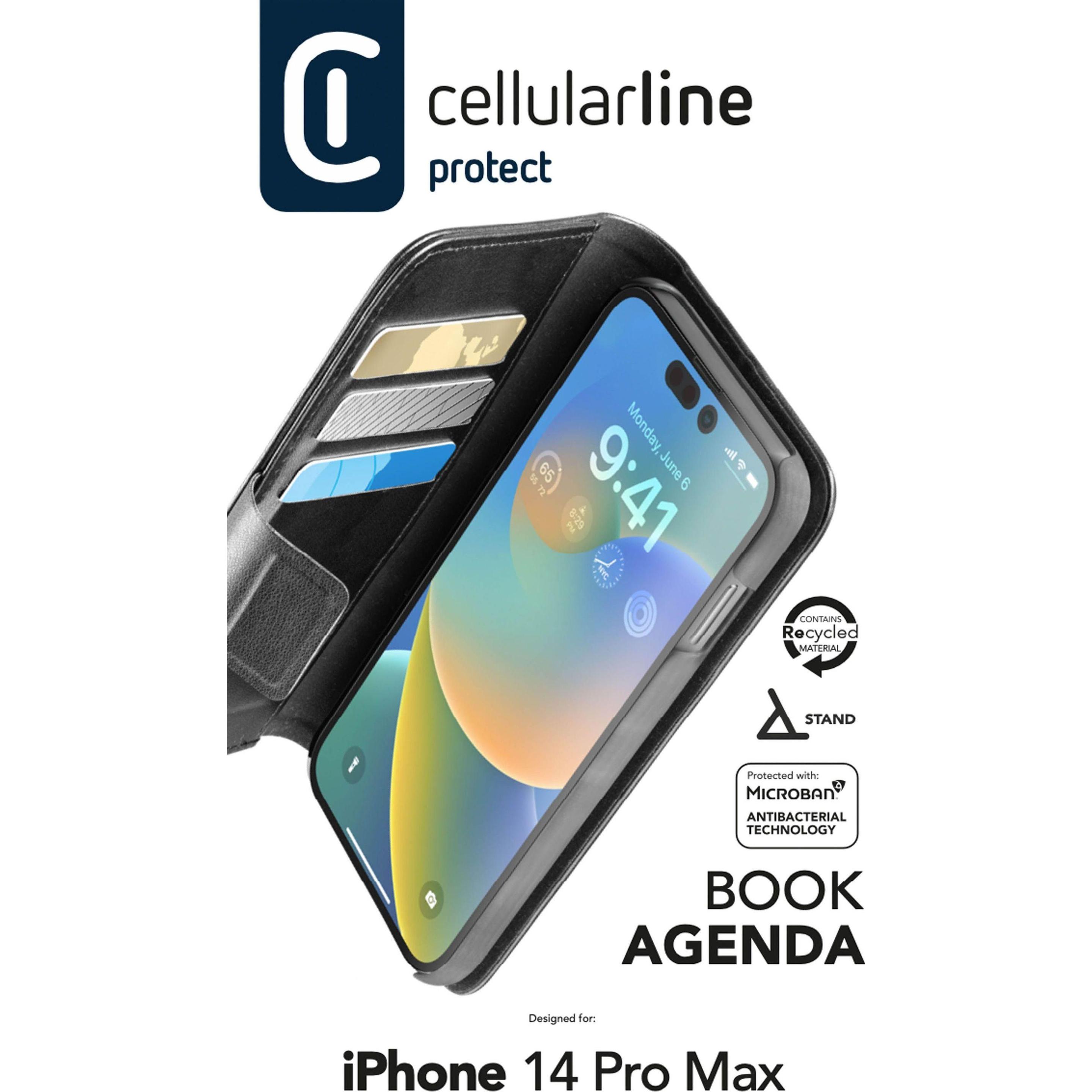 Thumbnail - Cellularline Book Agenda 2 (Apple iPhone 14 Pro Max), Smartphone Hülle, Schwarz