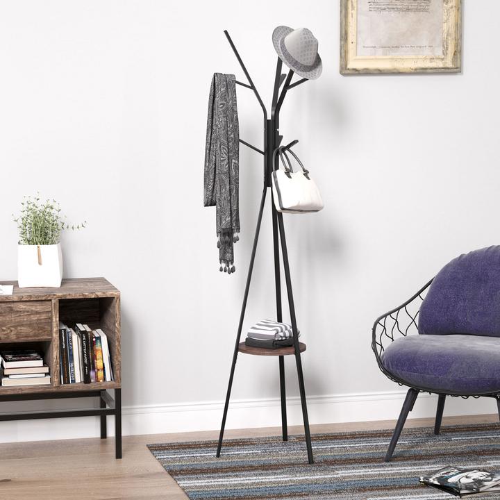 Actual product image Homcom Coat Rack with 8 Hooks