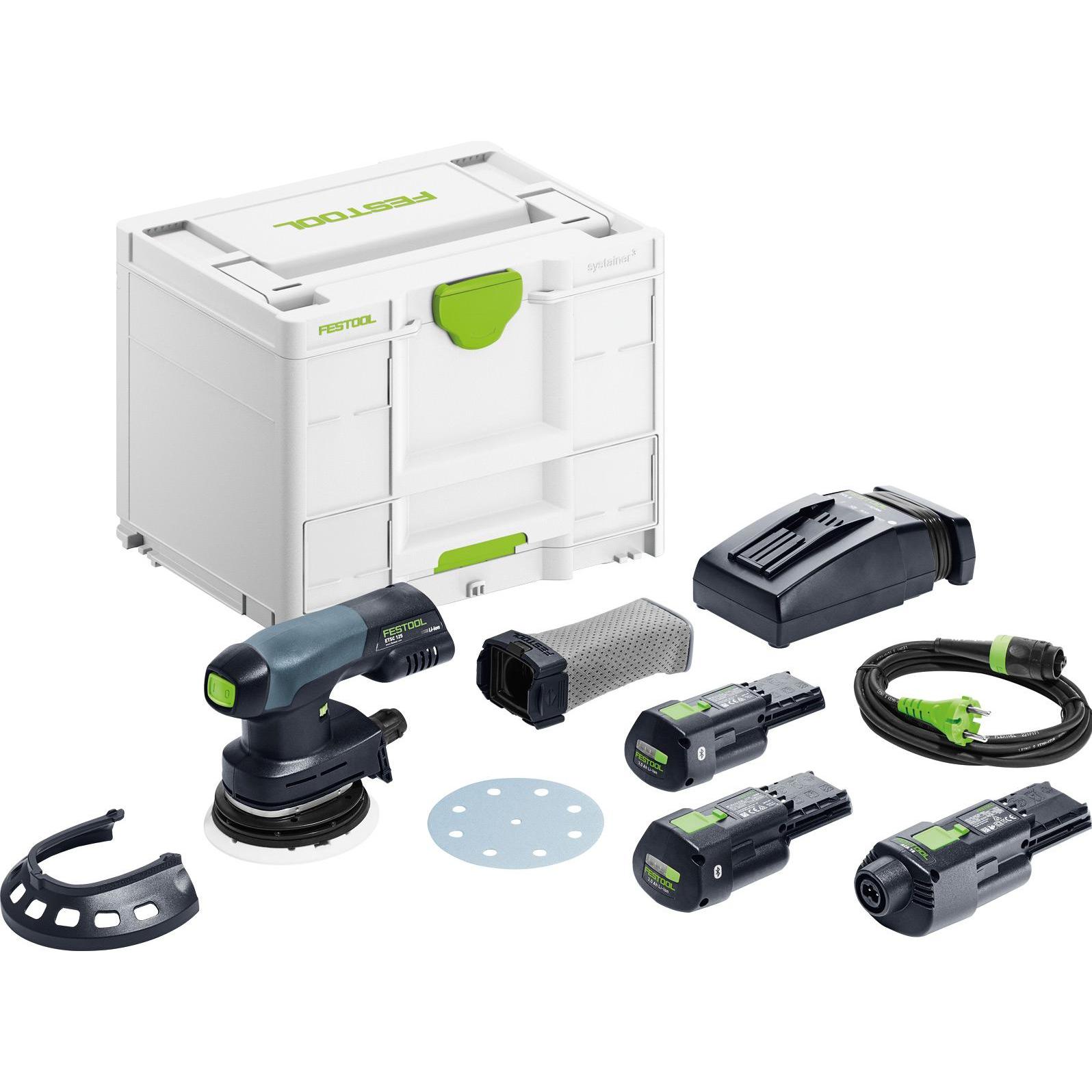 Festool, Schleifmaschine + Poliermaschine, Akku-Exzenterschleifer ETSC 125 3,0 I-Set