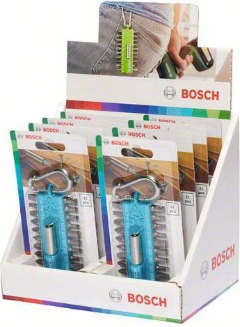 Actual product image DIY 21-piece screwdriver bit set with snap-hook (light blue) (SL 6.5, SL 5.5, HEX6, PZ1, HEX4, PH2, T15, T25, PH3, T20, T30, PZ2, HEX5, PZ3, PH1, SL4, HEX3)