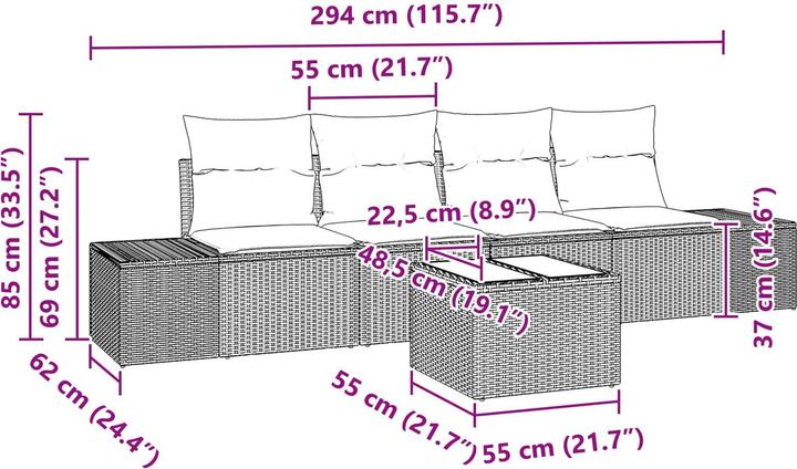 Produktbild vidaXL Gartensofa-set