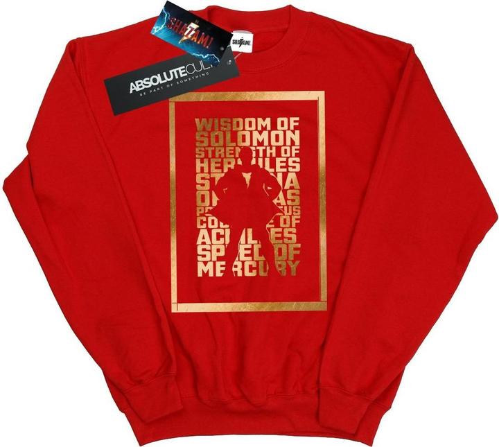 Actual product image Boys Shazam Gold Text Sweatshirt (152, 158)