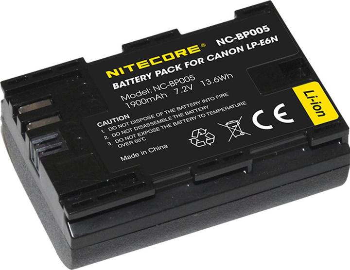 Immagine prodotto Nitecore NC BP005 (Canon LP E6N) 1900mAh (Batteria della fotocamera)