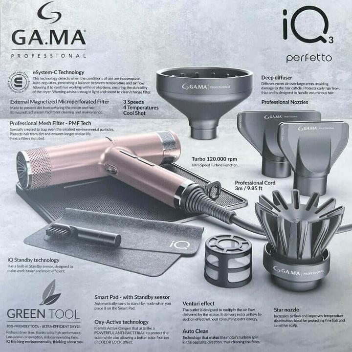 Immagine prodotto GAMA Asciugacapelli iQ 3 perfetto - oro rosa