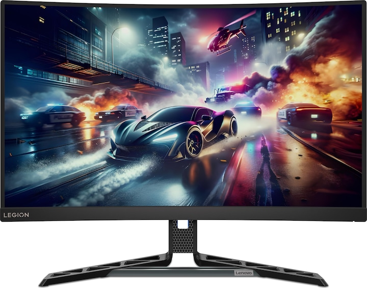 Actual product image Lenovo Legion R27qc-30 27 WQHD 180Hz 350nits AG HDMI DP Raven Black (2560 x 1440 pixels, 27")
