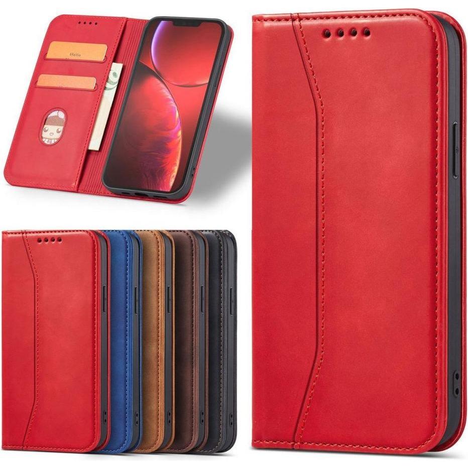 Thumbnail - Hurtel Magnet Fancy Case case for iPhone 14 Pro Max flip cover wallet stand red (Apple iPhone 14 Pro Max), Smartphone Hü...