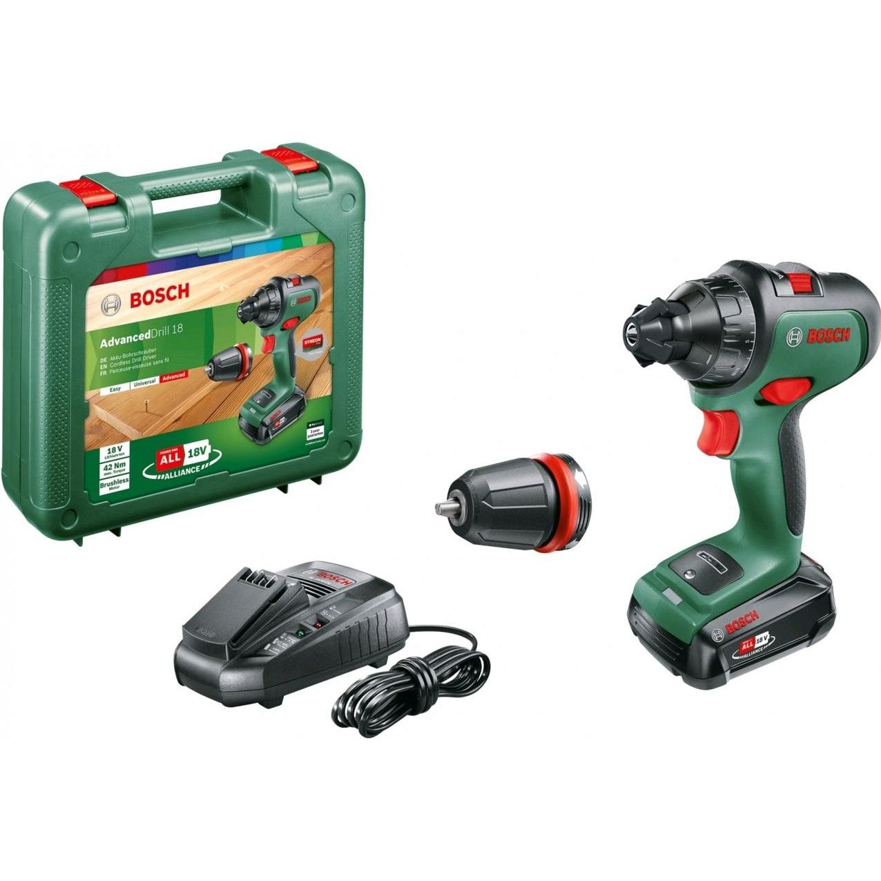 Bosch Home & Garden, Bohrmaschine + Akkuschrauber, AdvancedDrill 18 (Akkubetrieb)