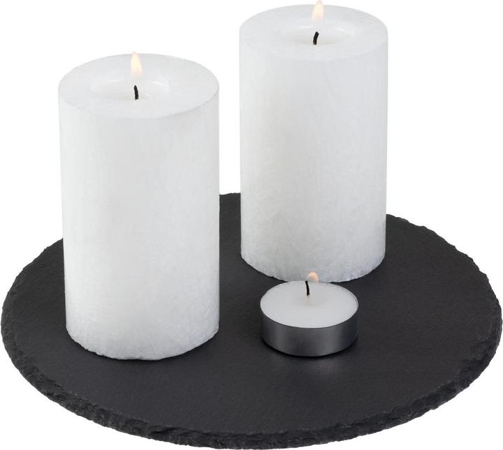 Produktbild Cocon Kerzenuntersetzer Ø 20 cm, Schiefer, Schwarz, Detailfarbe