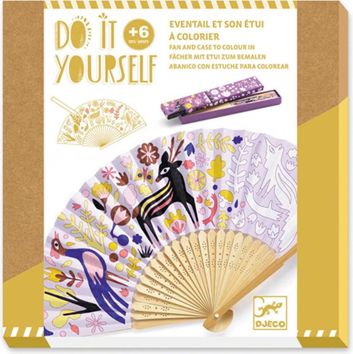 Actual product image Djeco DIY - fans & colouring case
