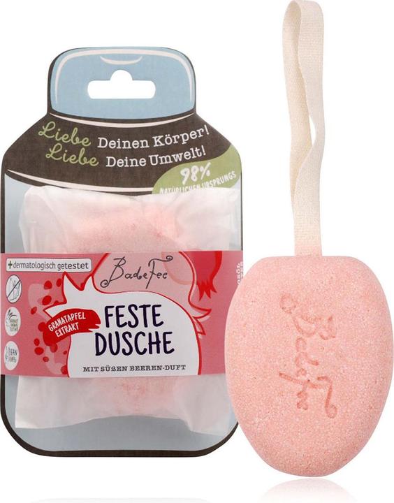 Actual product image BO Cosmetic Badefee solid shower soap pomegranate solid