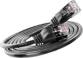 Actual product image Wirewin Slim patch cable: U/FTP,10cm,black (U/FTP, CAT6a, 0.10 m)