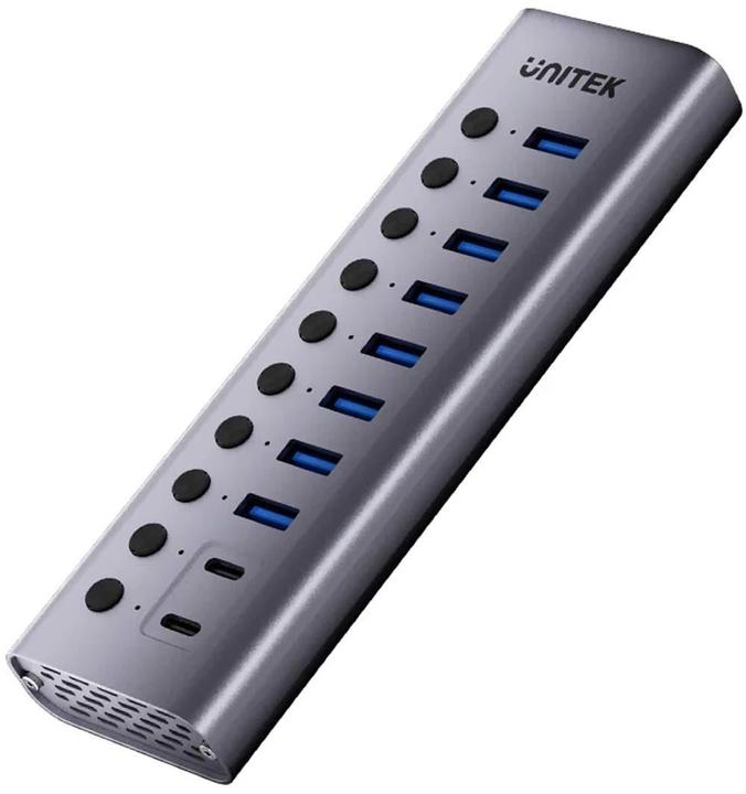 Actual product image Unitek USB C/USB A 10in1 5Gbps hub with port switches (USB-A, USB-C, 8 Ports)