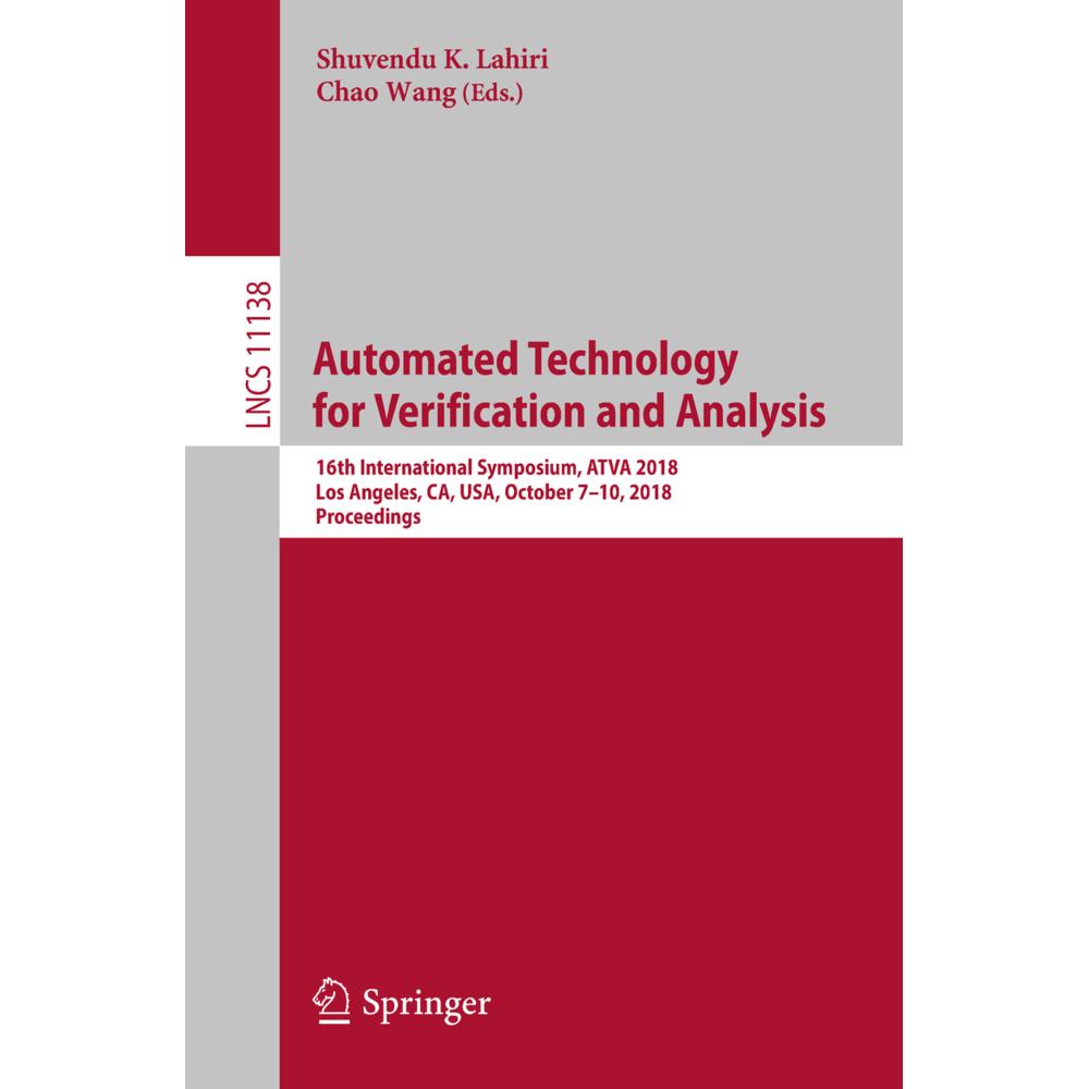 Automated Technology for Verification and Analysis, Fachbücher von Chao Wang, Shuvendu K. Lahiri