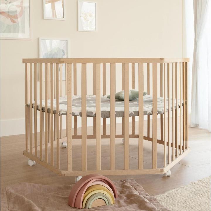 Produktbild Roba Laufgitter 6-eckig 'Little Stars' Little Stars (118.50 cm, 103.50 cm, Buche)