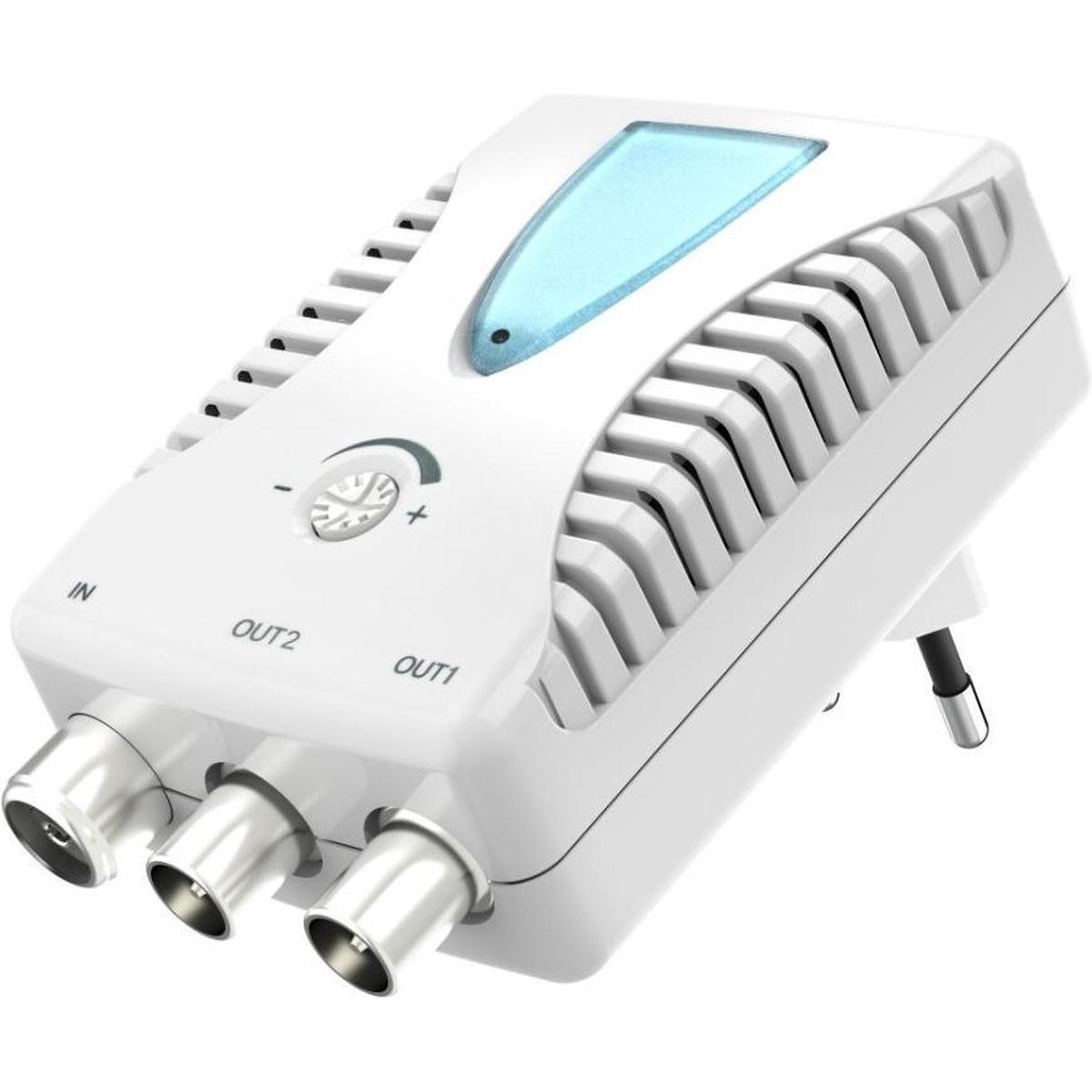 Hama Amplificatore BK/CATV per 2 unità (Amplificatore), Accessori per SAT, Bianco