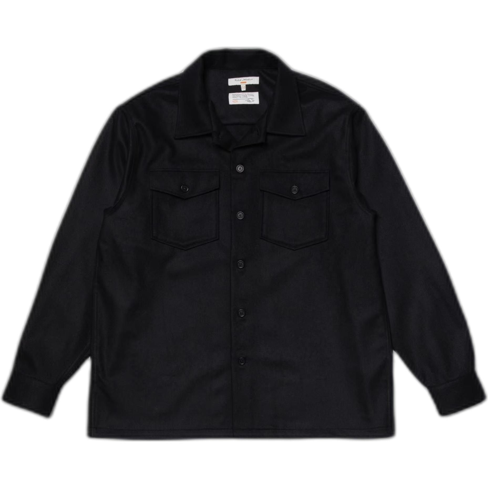 Thumbnail - Nudie Jeans, Herren, Hemd, Vincent, Schwarz, (S)