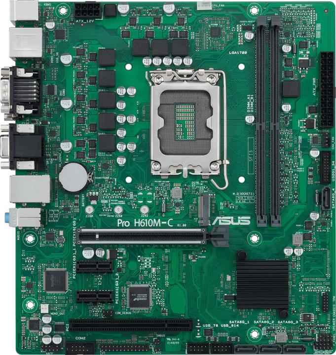 Actual product image ASUS Pro H610M-C-CSM (LGA 1700, Intel H610, mATX)