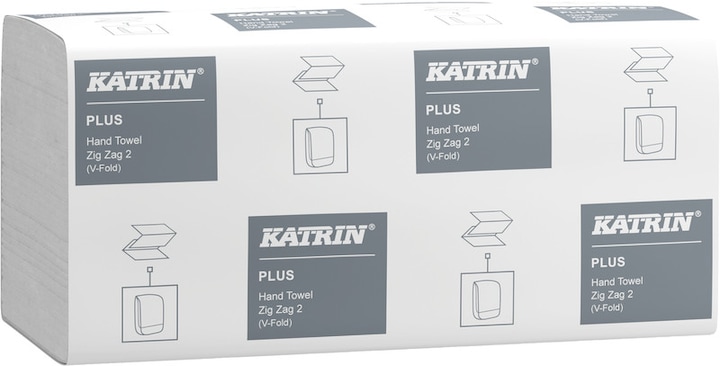 Productafbeelding Katrin Papieren zakdoekjes 35311 PLUS Zig-Zag vouwen 2-laags 4.000 tissues (1 x)