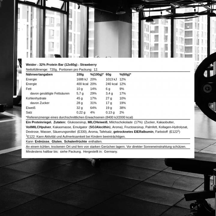 Actual product image Weider 32% Protein Bar (826 g, 12 pcs.)