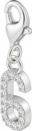Produktbild Thomas Sabo Charm-Anhänger Zahl 6 mit weissen Steinen Silber (925 Sterlingsilber)