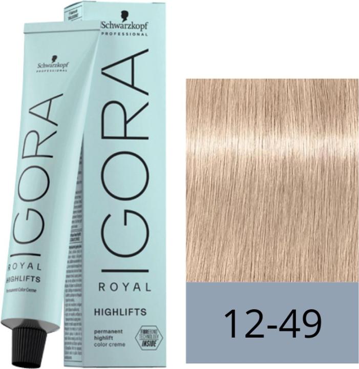 Produktbild Schwarzkopf Professional Igora Royal Highlifts Haarfarbe (12-49 Highlifts Spezialblond Beige Violett)