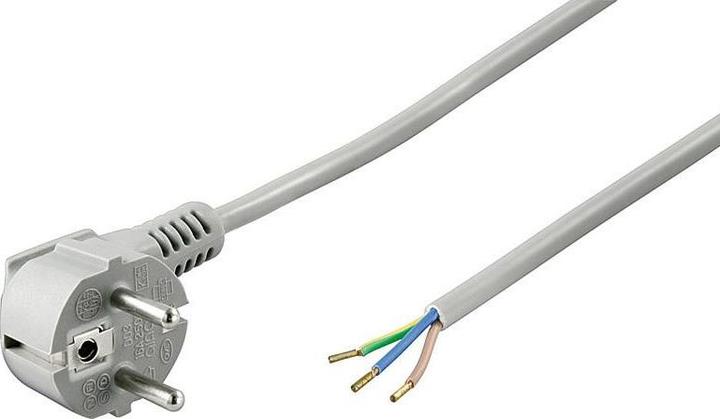 Produktbild Goobay Schutzkontaktkabel abgewinkelt zum Konfektionieren, 1,5 m, Schwarz (1.50 m)