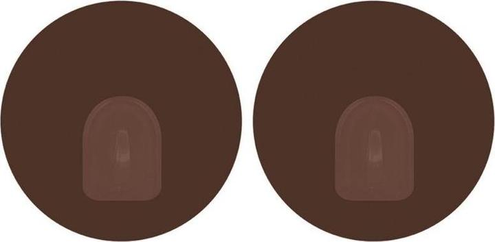 Actual product image MSV Patère Transparent Sur Fond Rond 8cm Chocolat