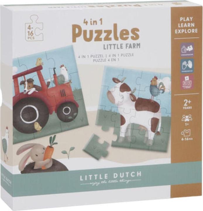 Immagine prodotto Little Dutch Set di puzzle 4 in 1 Little Farm (4 pezzi)