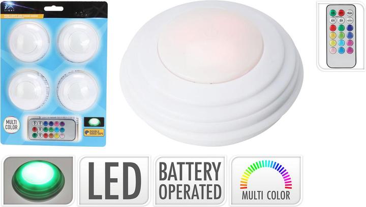 Produktbild H & S Collection LED-Lampen 4er-Set mit Farbwechsel