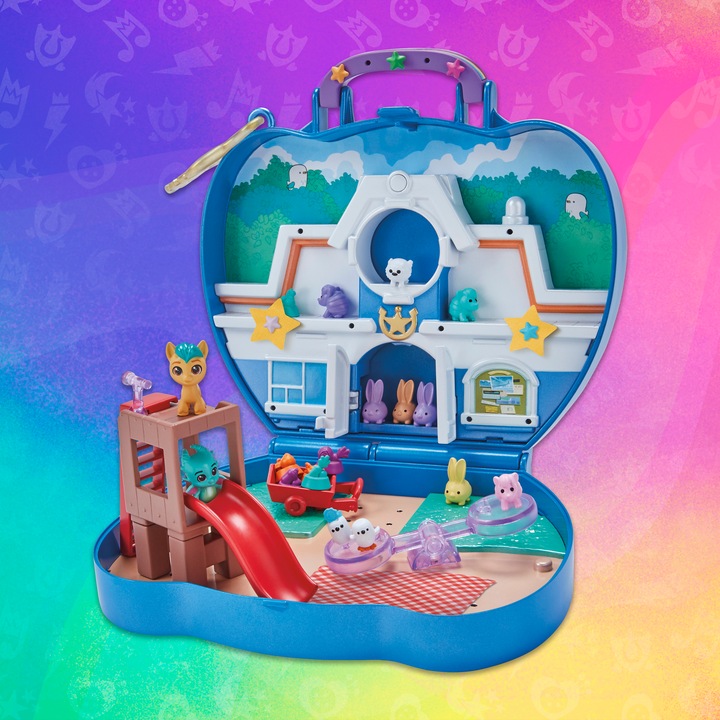 Actual product image My Little Pony Mini World Magic Animal Corner Mini Play World, Play Set to Build Your Own with Hitch Trai