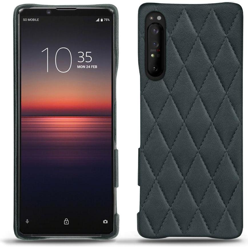 Noreve Lederschutzhülle (Sony Xperia 1 II), Smartphone Hülle, Blau