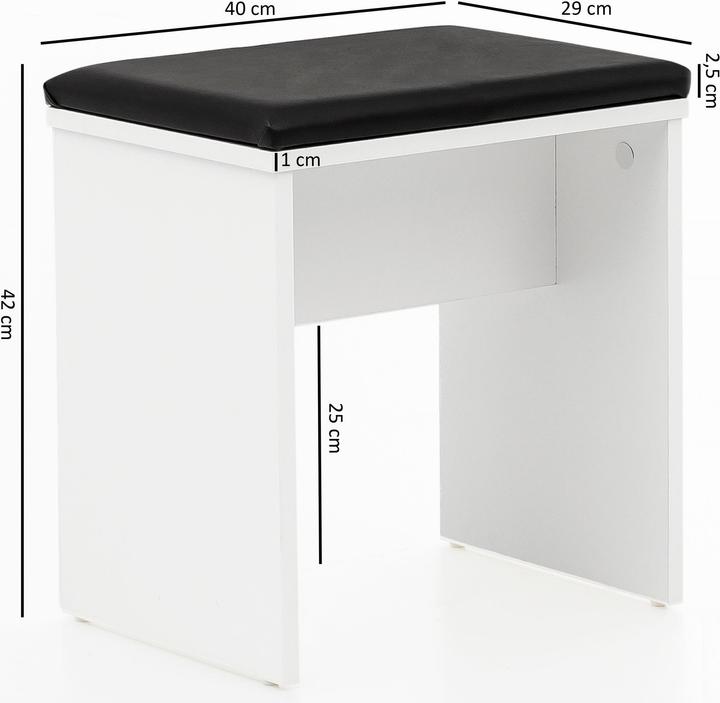 Produktbild Wohnling Schminktisch (60 x 40 x 81 cm)