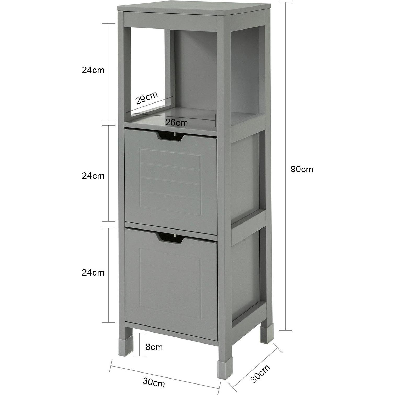 Thumbnail - SoBuy, Badezimmerschrank, Badschrank (30 x 90 x 30 cm)
