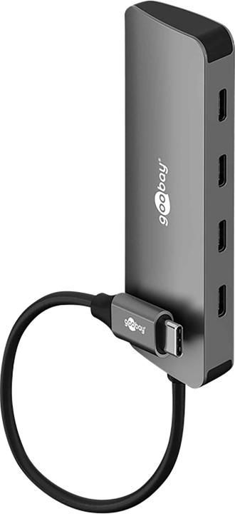 Immagine prodotto Goobay Slim 4-Port USB-C Hub Schwarz-Grau (USB-C, 4 porte)