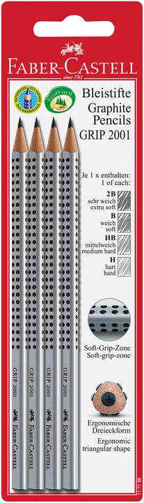 Produktbild Faber-Castell Grip 2001 (B, H, HB, 2B, 4 x)