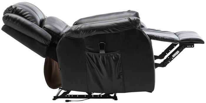 Actual product image Swisshandel24 Sessel Kerpen mit Massagefunktion Echtleder, schwarz