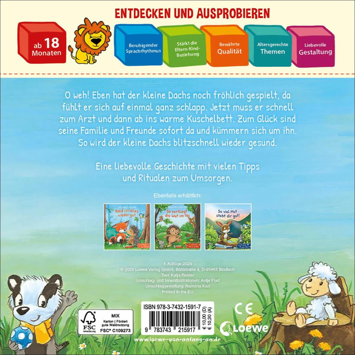 Thumbnail - So wirst du schnell wieder gesund!, Ratgeber von Loewe Meine allerersten Bücher, Katja Reider, Antje Flad