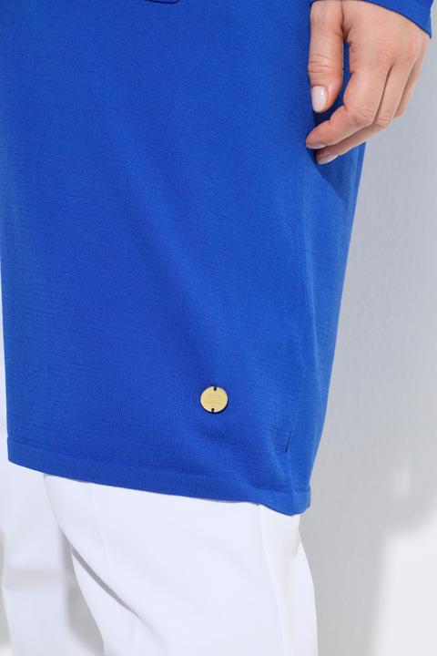 Produktbild Ulla Popken Long-Strickjacke, Stehkragen, offene Form (54, 56)