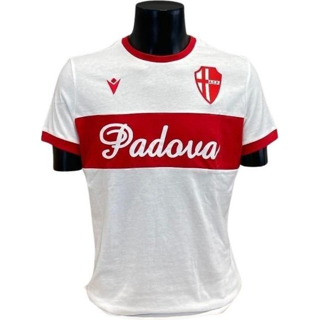 Macron, Herren, Shirt, T-Shirt aus Baumwolle Padova Calcio Linea 2022, Weiss, (XXL)